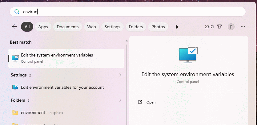 starting control panel