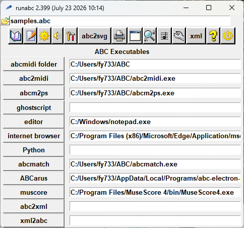 ABC executables