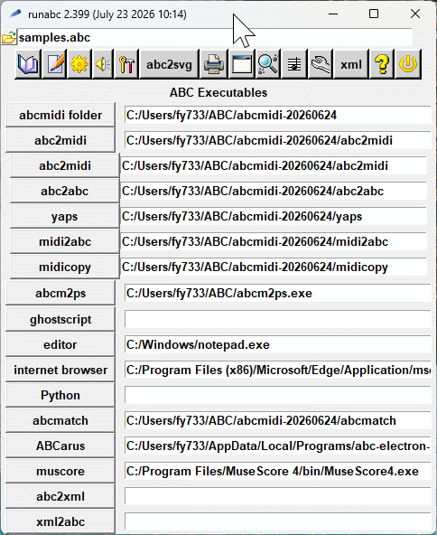ABC executables