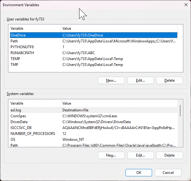 Environment Variables